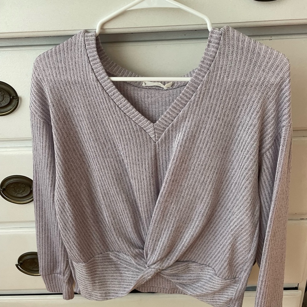 Purple knit sweater